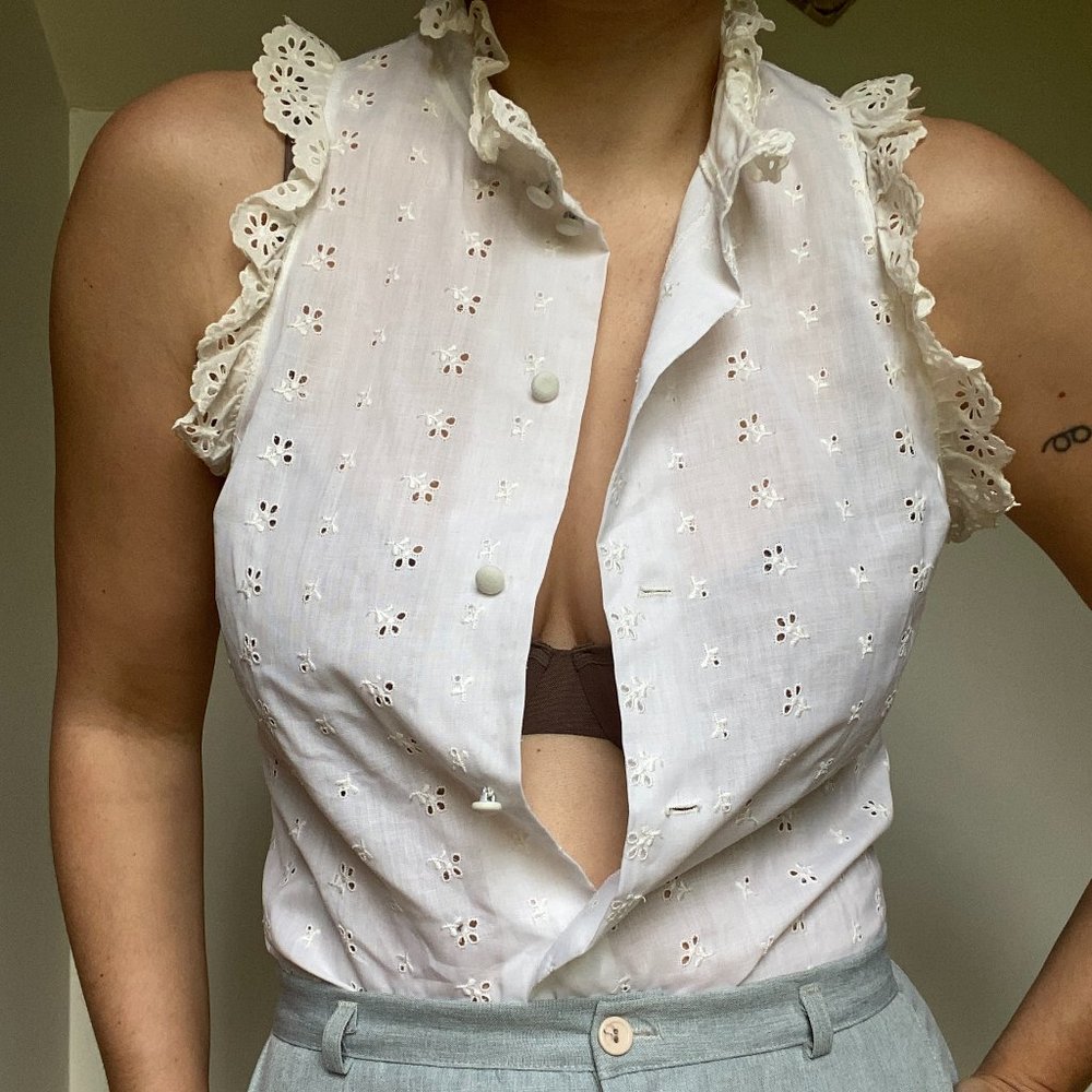 vintage eyelet bodysuit